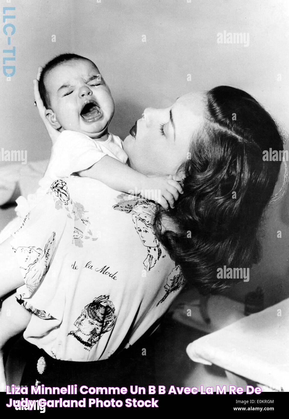 Liza Minnelli comme un bébé avec la mère de Judy Garland Photo Stock