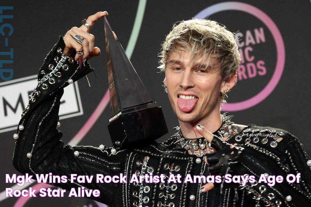 MGK Wins 'Fav Rock Artist' at AMAs, Says Age of Rock Star 'Alive'