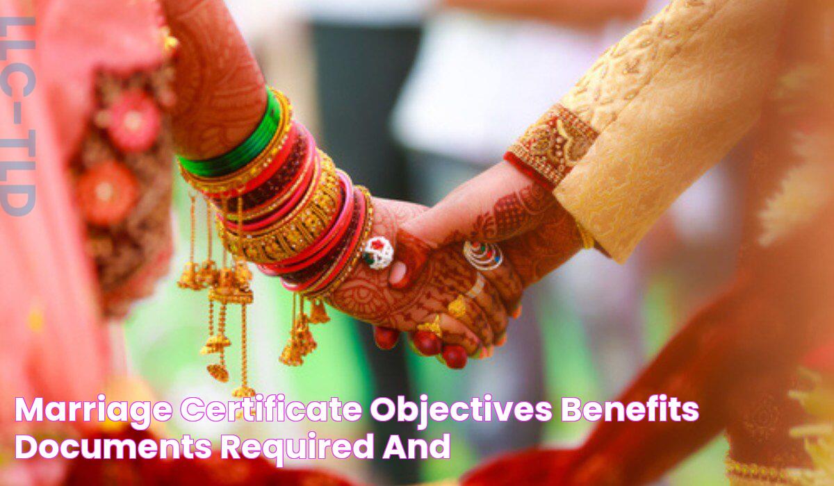 Marriage certificate Objectives, benefits, documents required, and