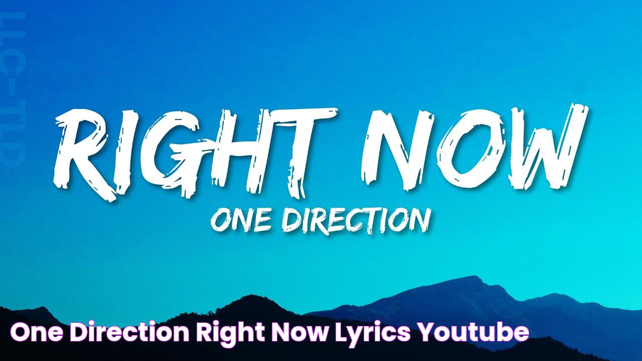 One Direction Right Now (Lyrics) YouTube