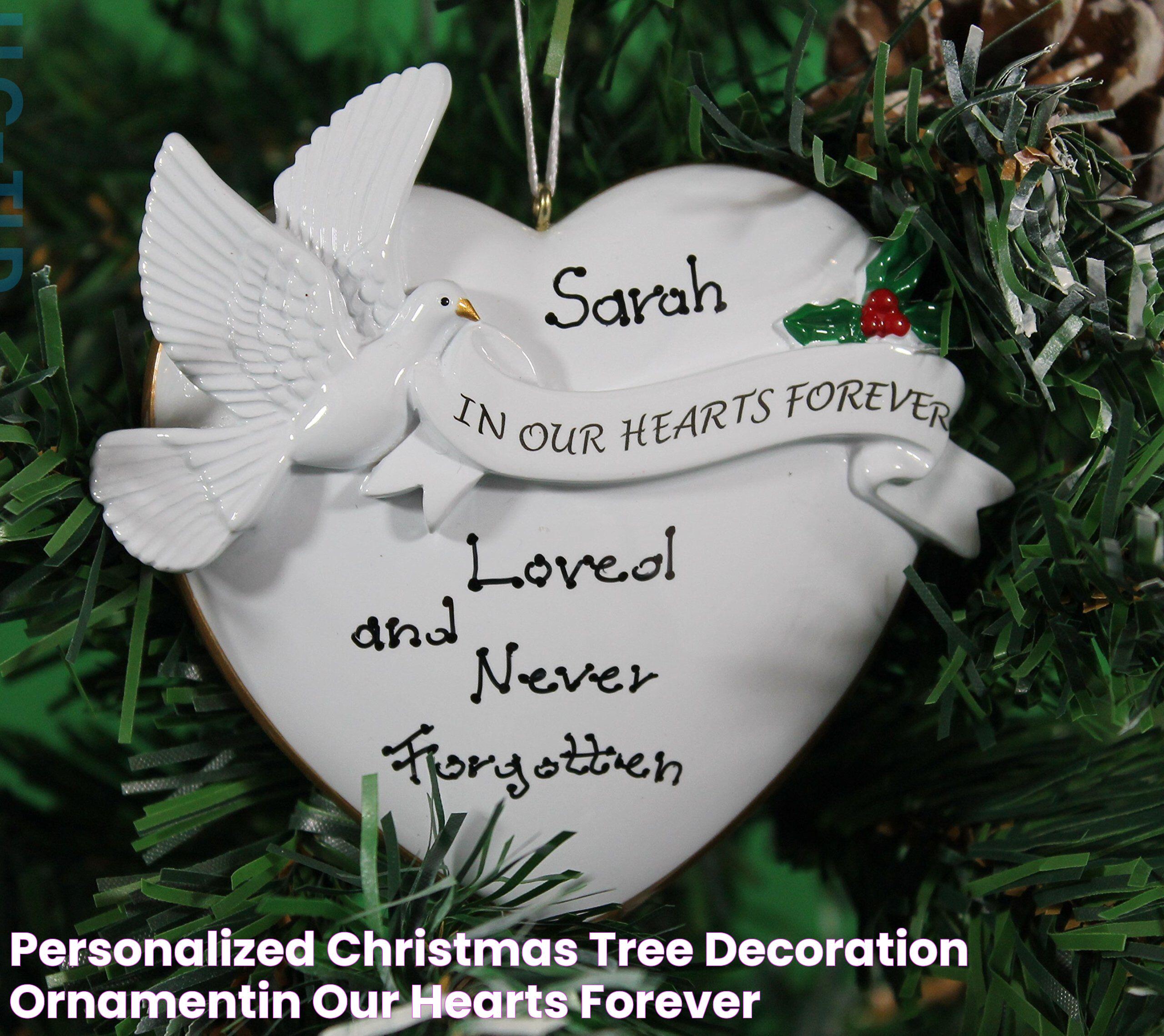 Personalized Christmas Tree Decoration OrnamentIn Our Hearts Forever