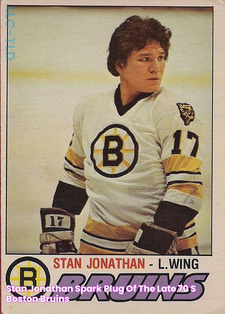 Stan Jonathan Spark Plug Of The Late '70's Boston Bruins