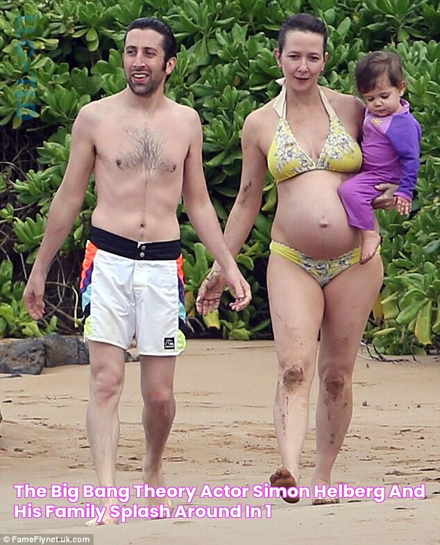 The Big Bang Theory actor Simon Helberg and his family splash around in