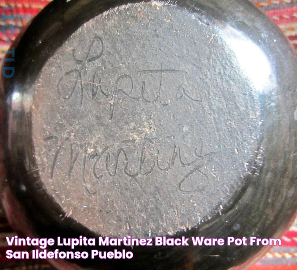 Vintage Lupita Martinez Black Ware Pot from San Ildefonso Pueblo