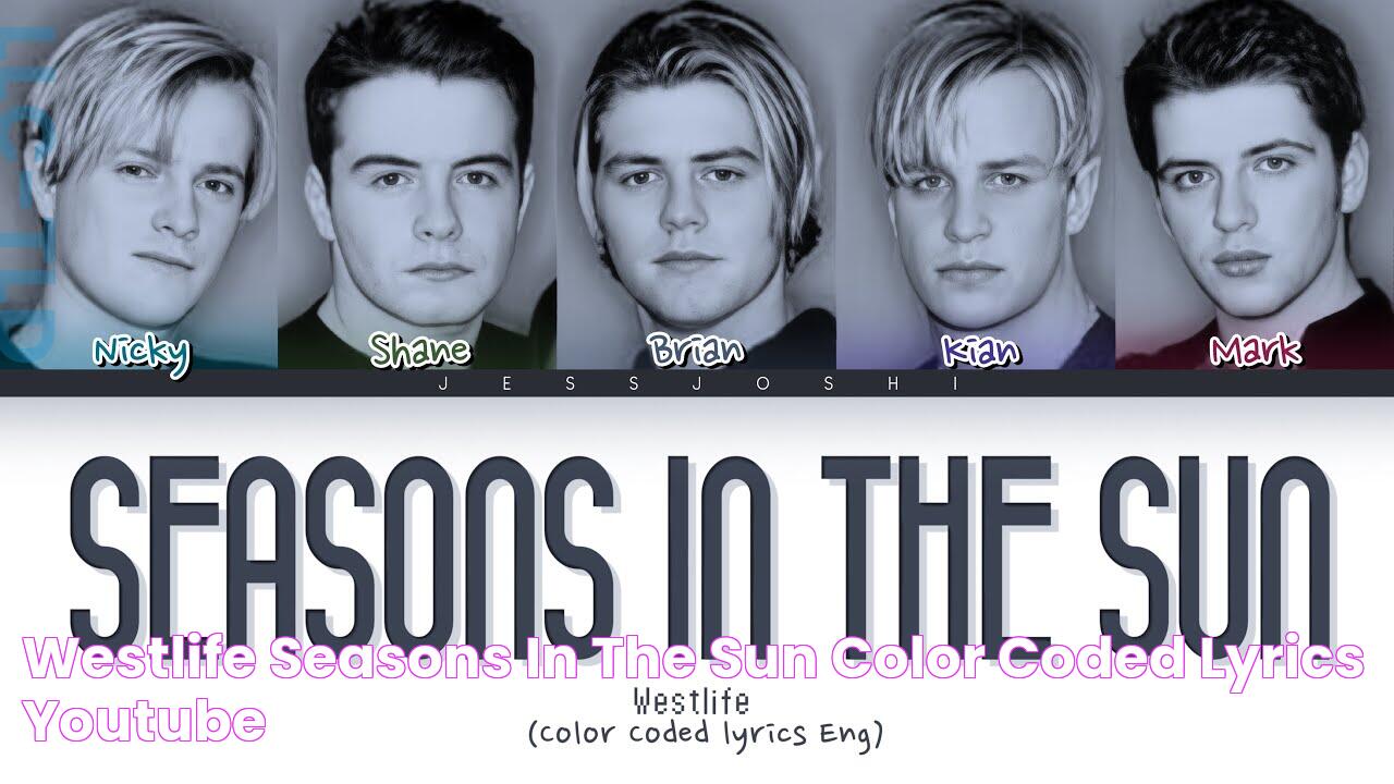 Westlife Seasons In The Sun (Color Coded Lyrics) YouTube