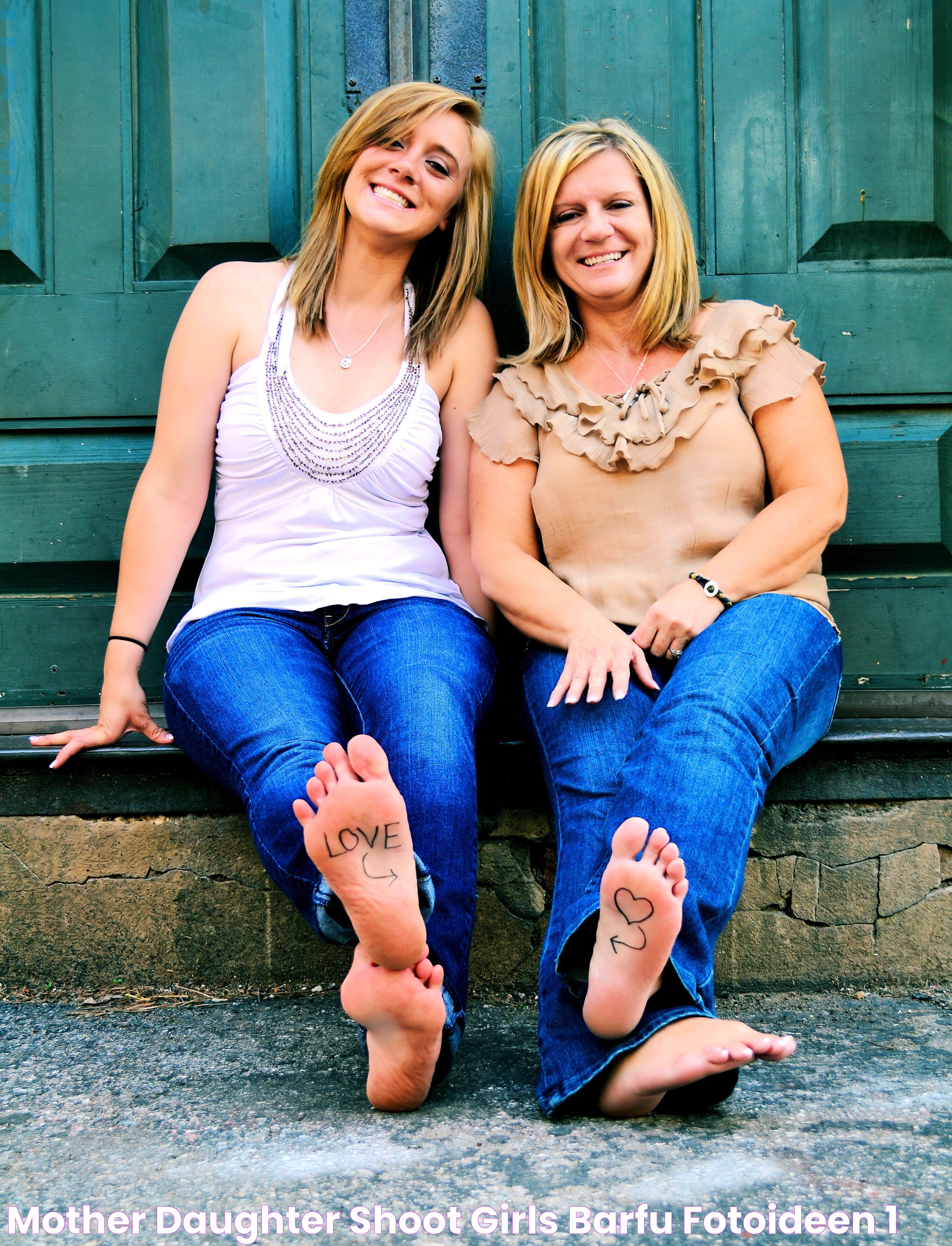 mother/daughter shoot Girls, Barfuß, Fotoideen