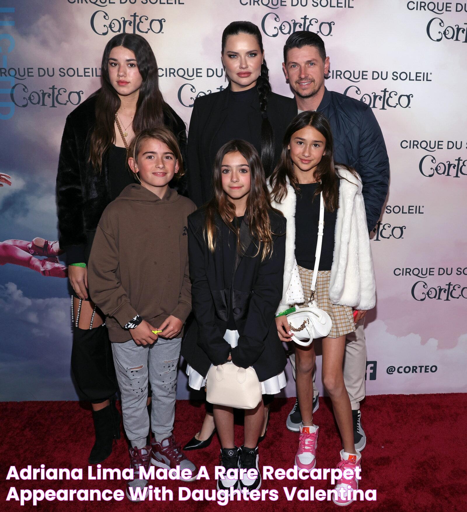 Adriana Lima Made a Rare RedCarpet Appearance With Daughters Valentina