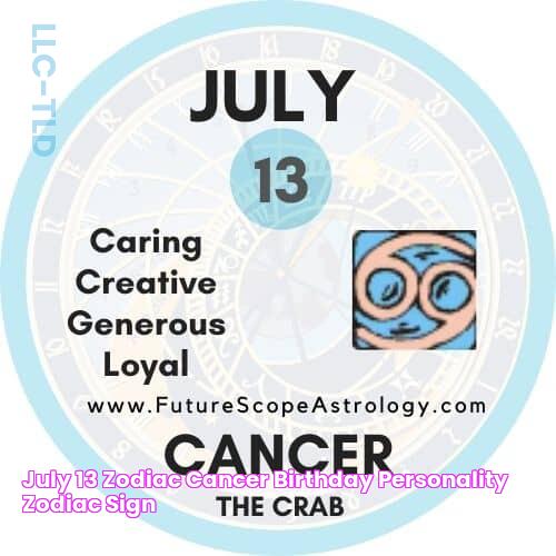 July 13 Zodiac (Cancer) Birthday Personality, Zodiac Sign