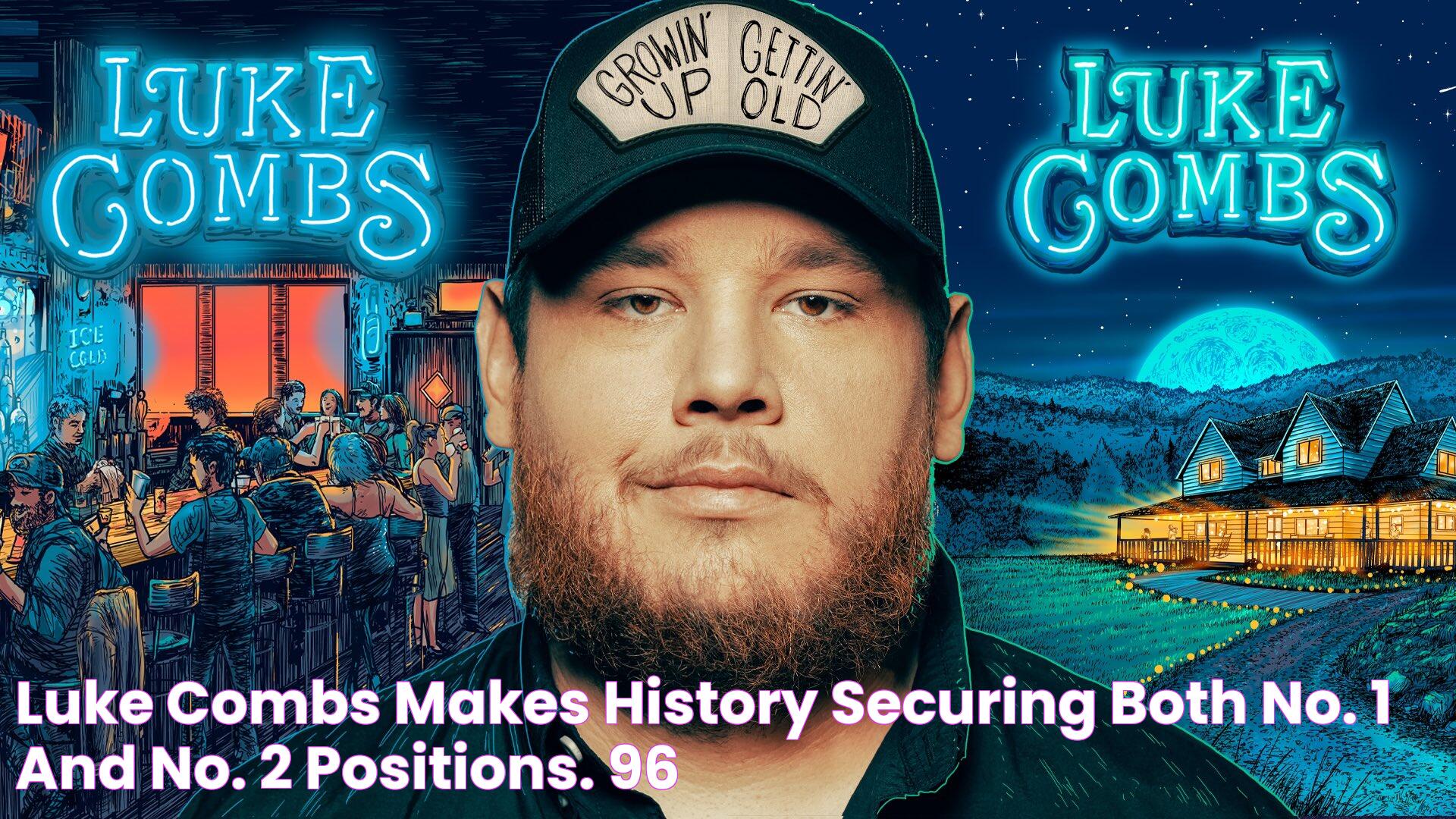 LUKE COMBS MAKES HISTORY, SECURING BOTH NO. 1 AND NO. 2 POSITIONS. 96