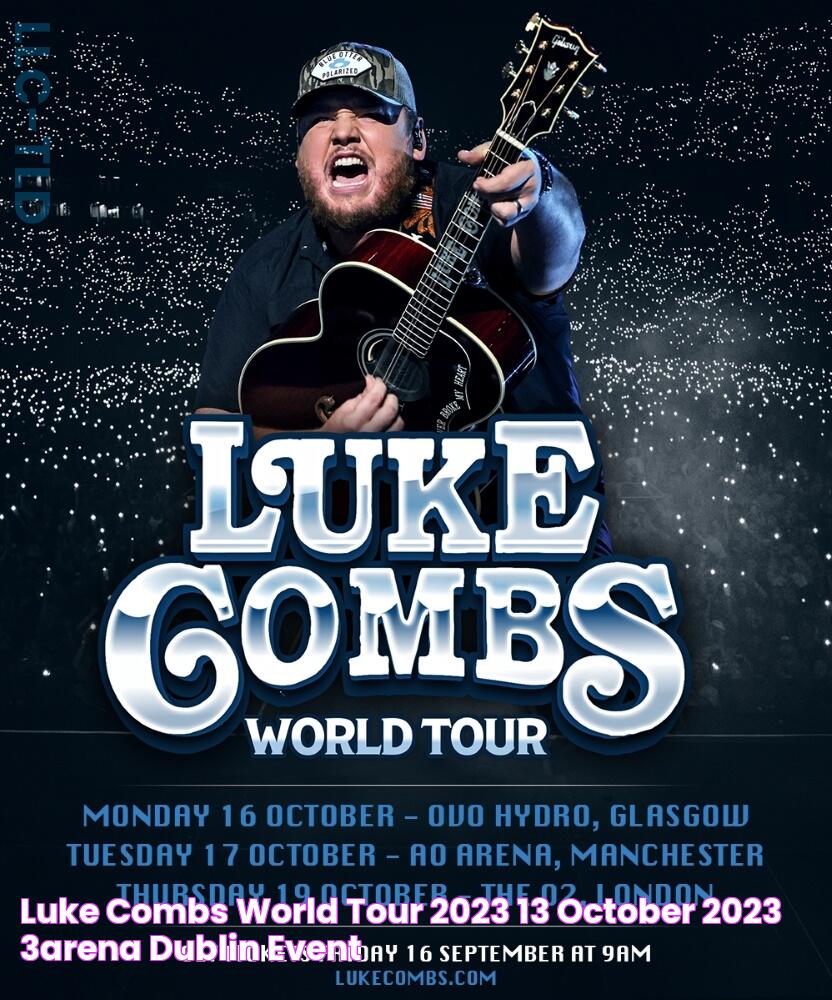 Luke Combs World Tour 2023 13 October 2023 3Arena Dublin Event