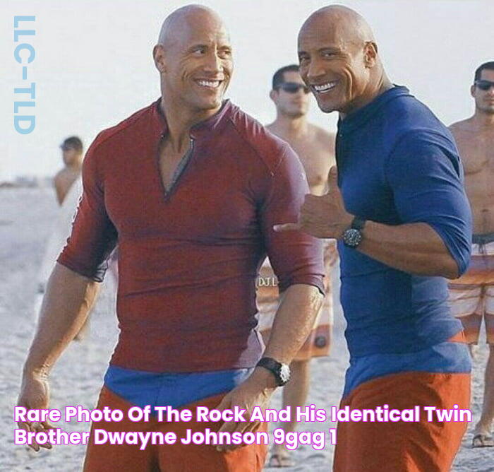 Rare photo of the Rock and his identical twin brother Dwayne Johnson 9GAG