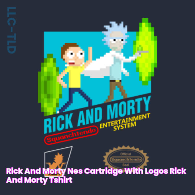 Rick and Morty NES Cartridge With Logos Rick And Morty TShirt