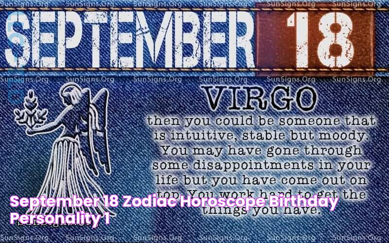 September 18 Zodiac Horoscope Birthday Personality