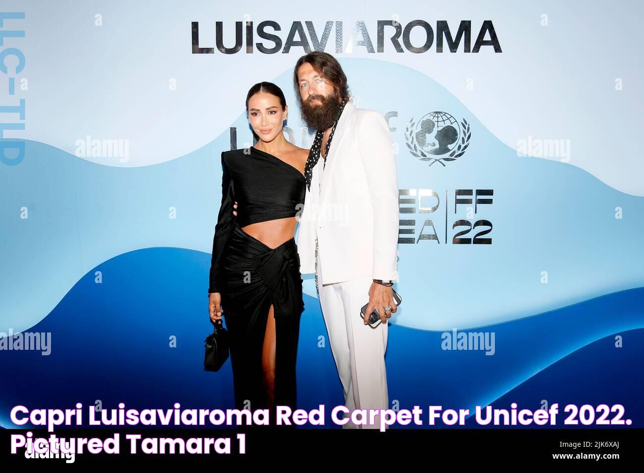 Capri, LuisaViaRoma Red Carpet for Unicef 2022. Pictured Tamara