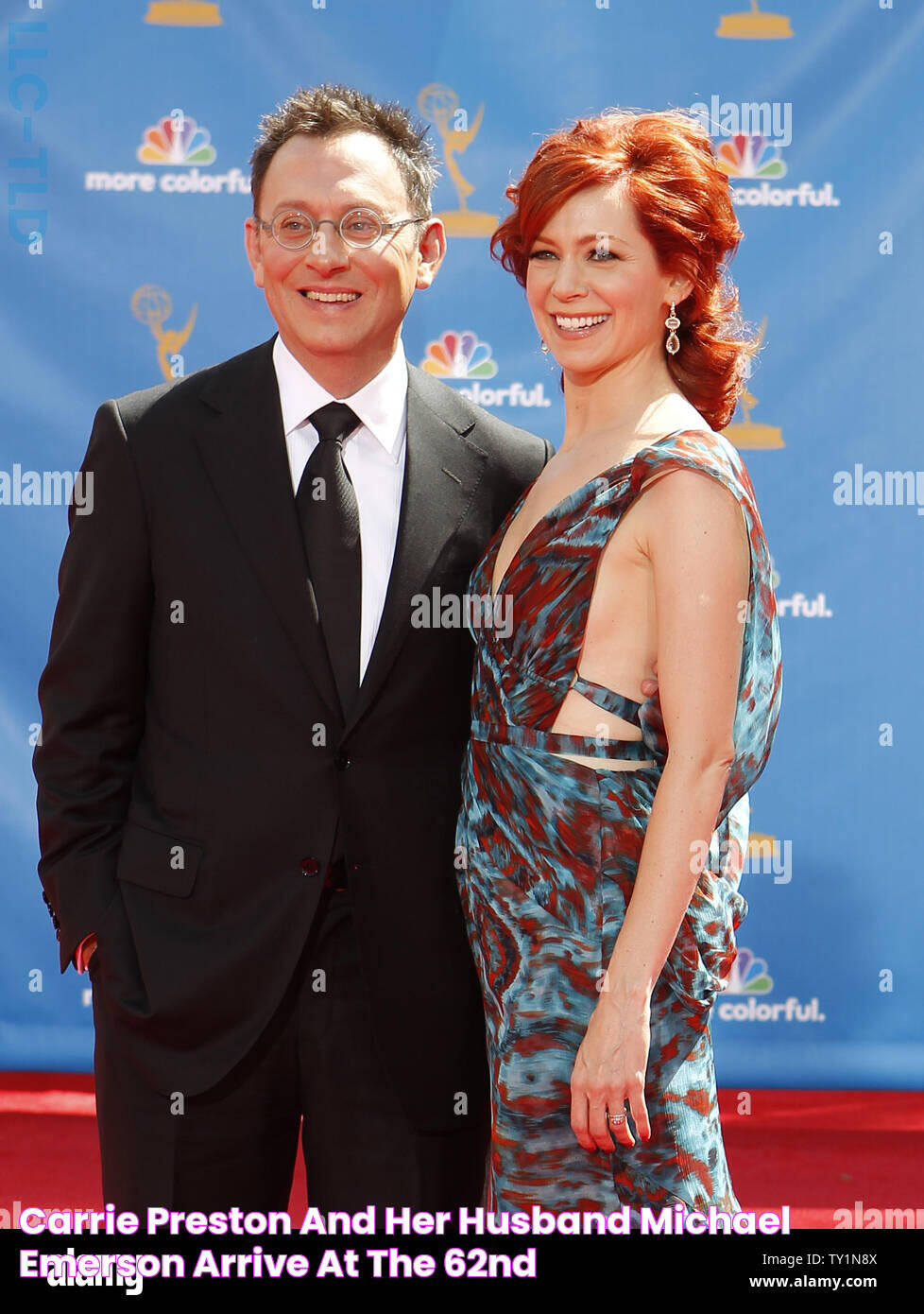 Carrie Preston and her husband Michael Emerson arrive at the 62nd