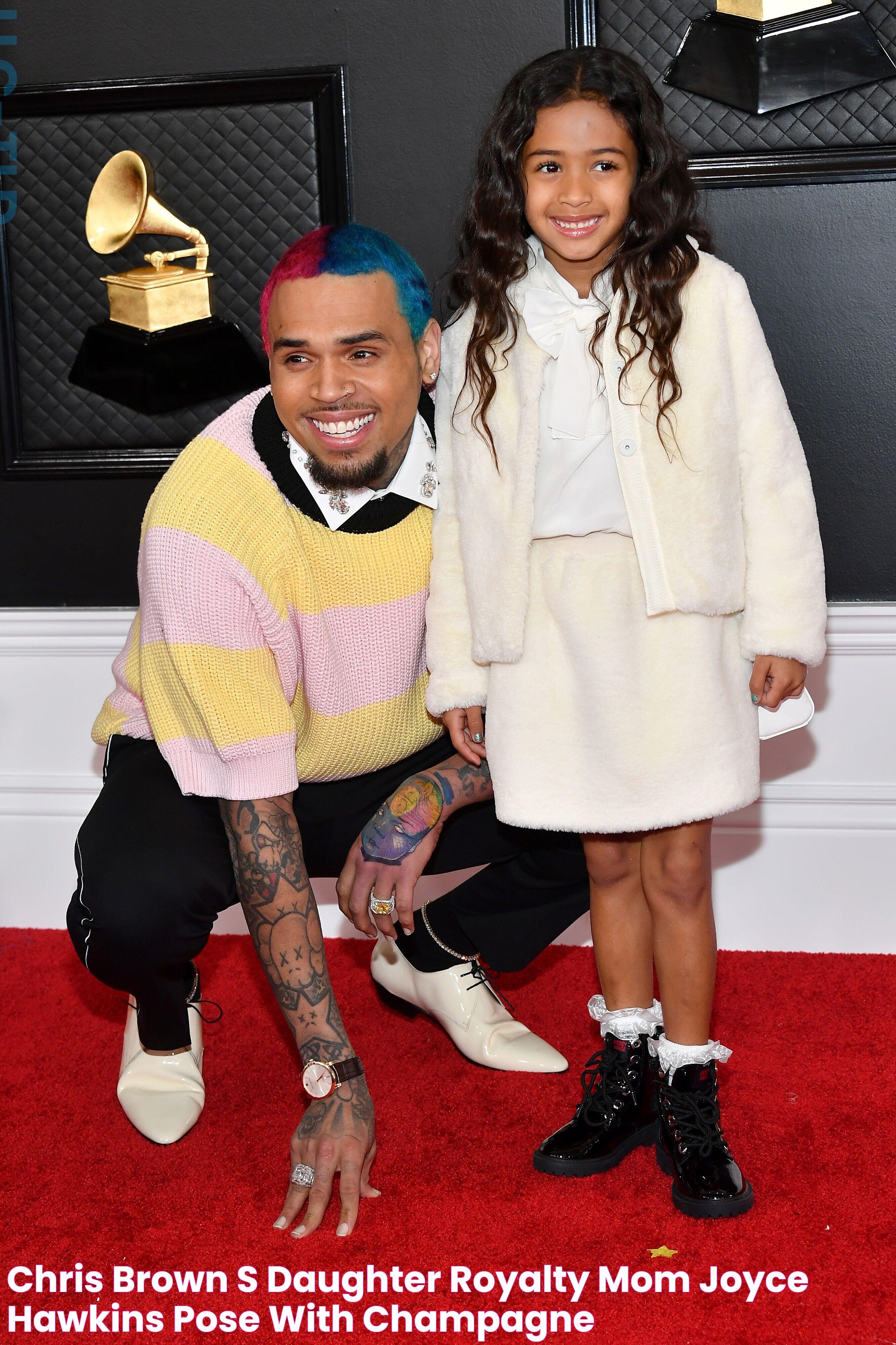 Chris Brown’s Daughter Royalty & Mom Joyce Hawkins Pose with Champagne