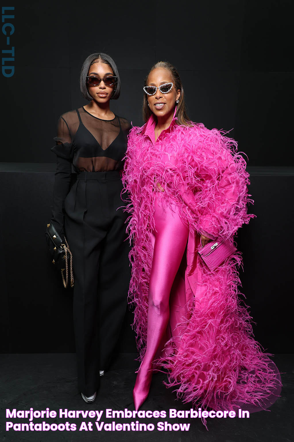 Marjorie Harvey Embraces Barbiecore In Pantaboots at Valentino Show