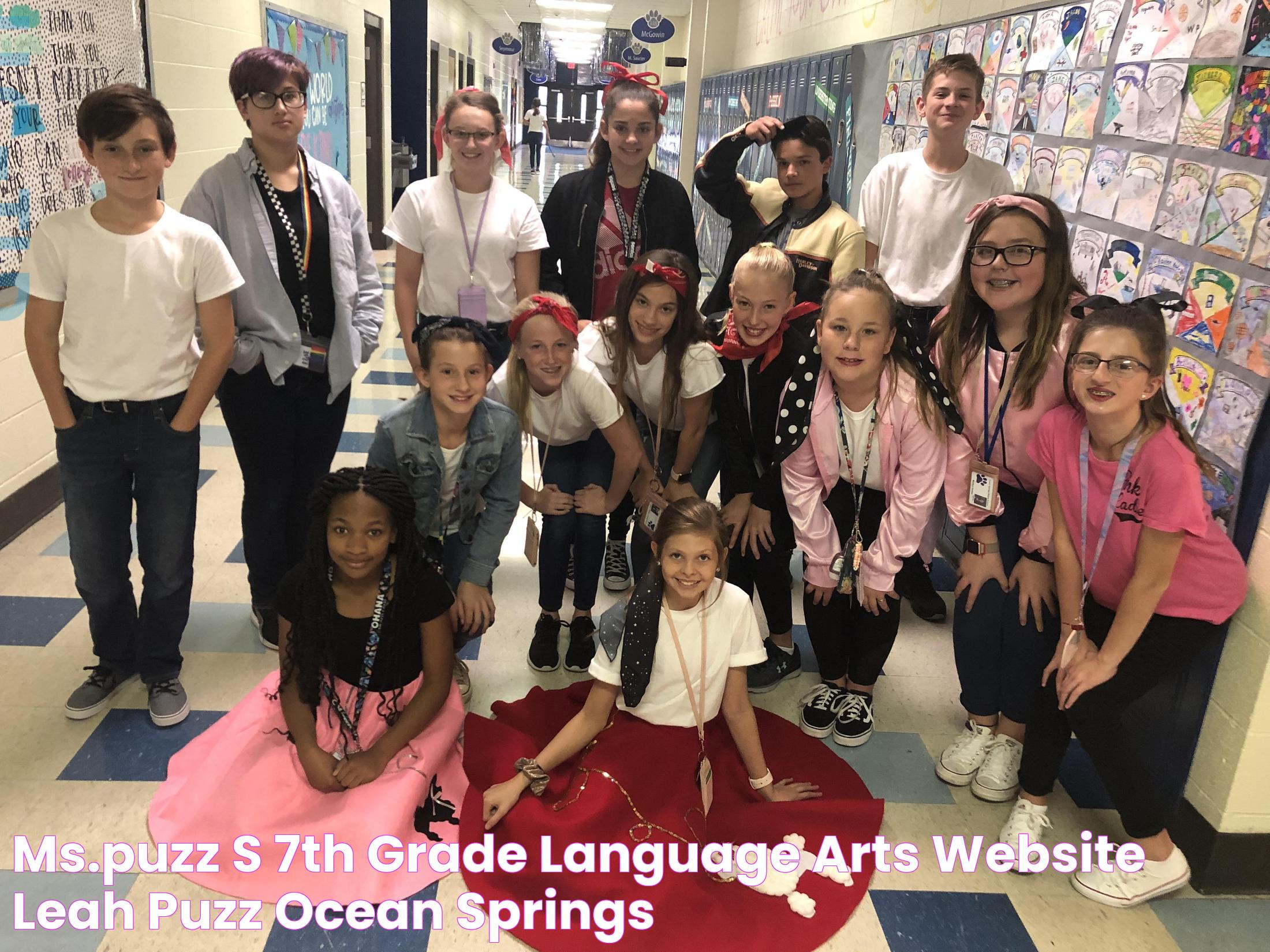 Ms.Puzz's 7th grade Language Arts Website Leah Puzz Ocean Springs