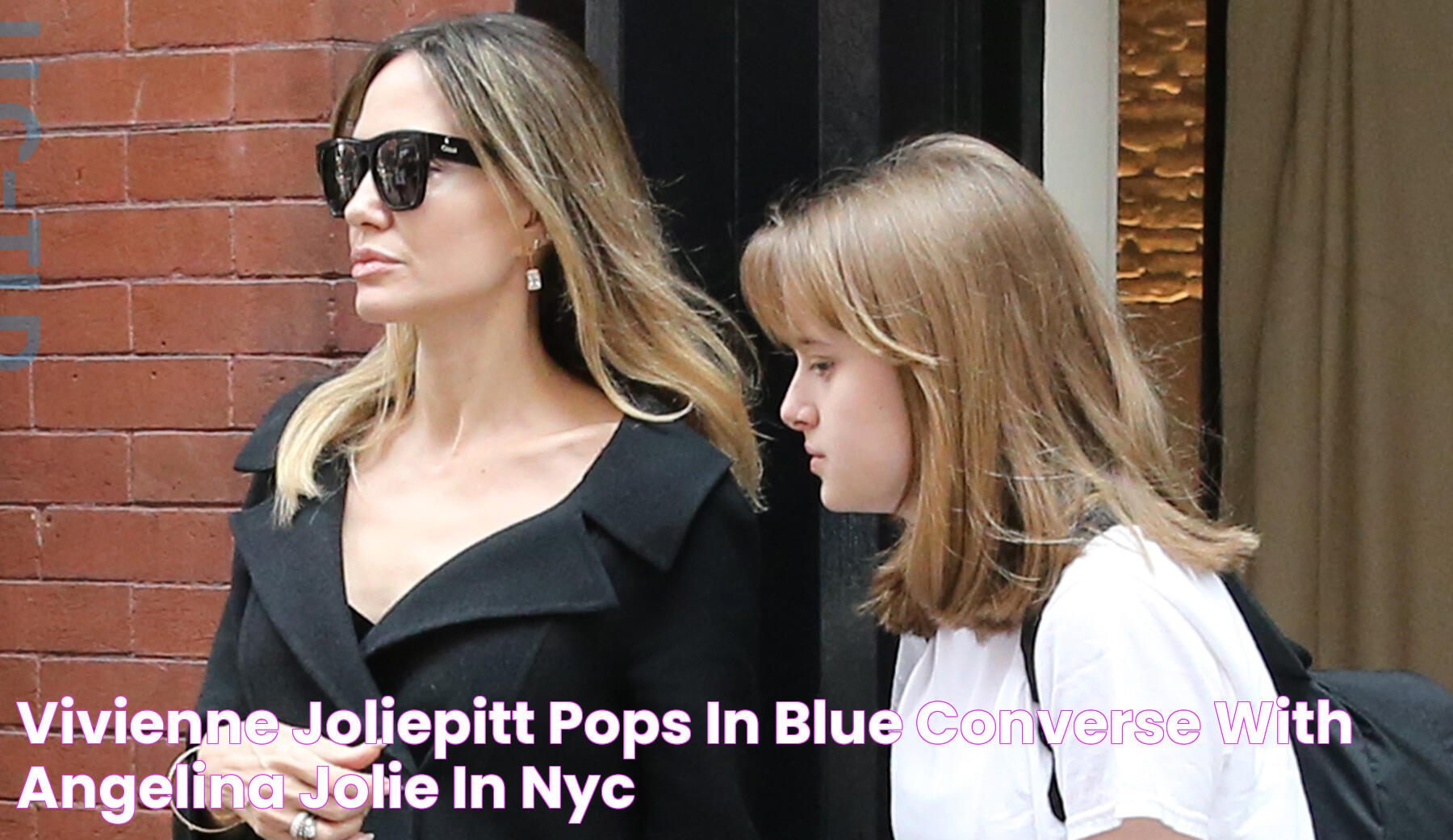 Vivienne JoliePitt Pops in Blue Converse With Angelina Jolie in NYC