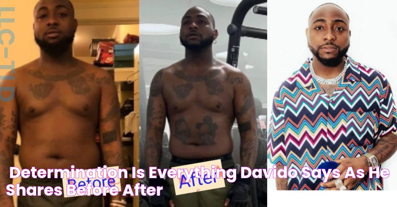 “Determination Is Everything” Davido Says As He Shares Before & After