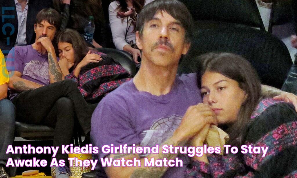 Anthony Kiedis' girlfriend struggles to stay awake as they watch match