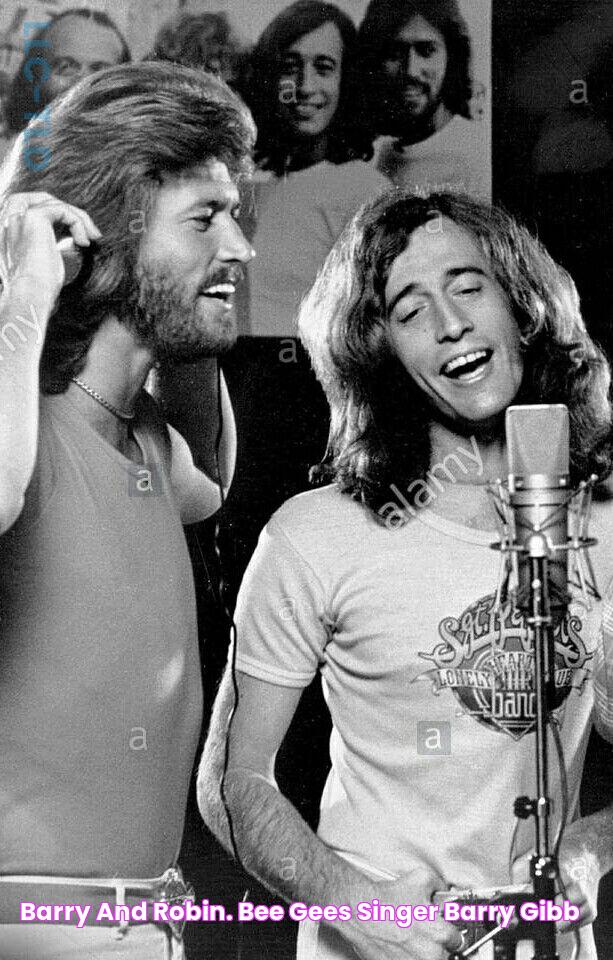 Barry and Robin. Bee gees, Singer, Barry gibb