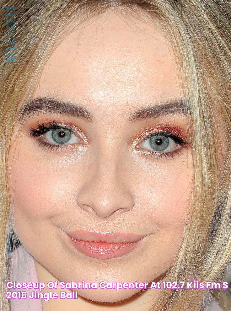 Closeup of Sabrina Carpenter at 102.7 KIIS FM's 2016 Jingle Ball