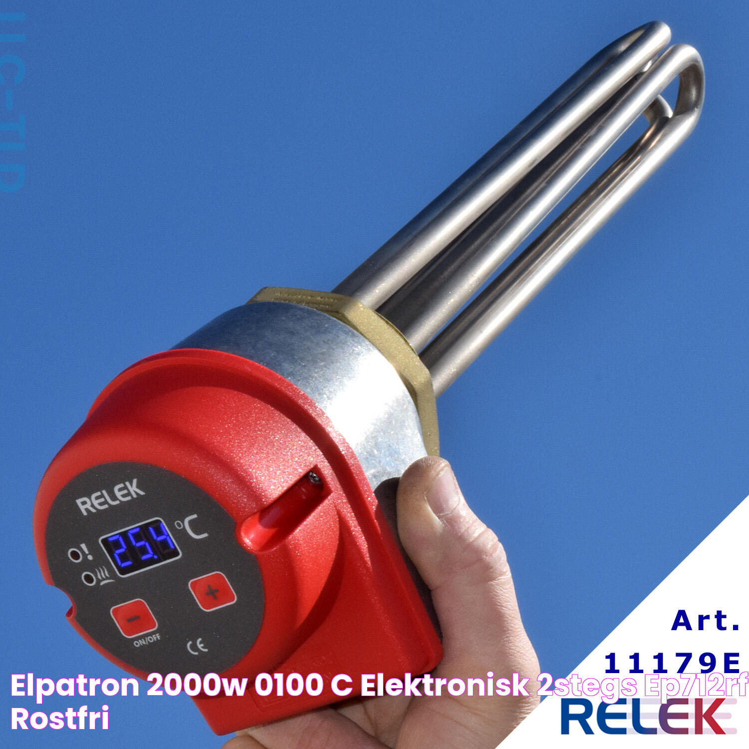 Elpatron 2000W 0100°C Elektronisk 2stegs EP712rf rostfri