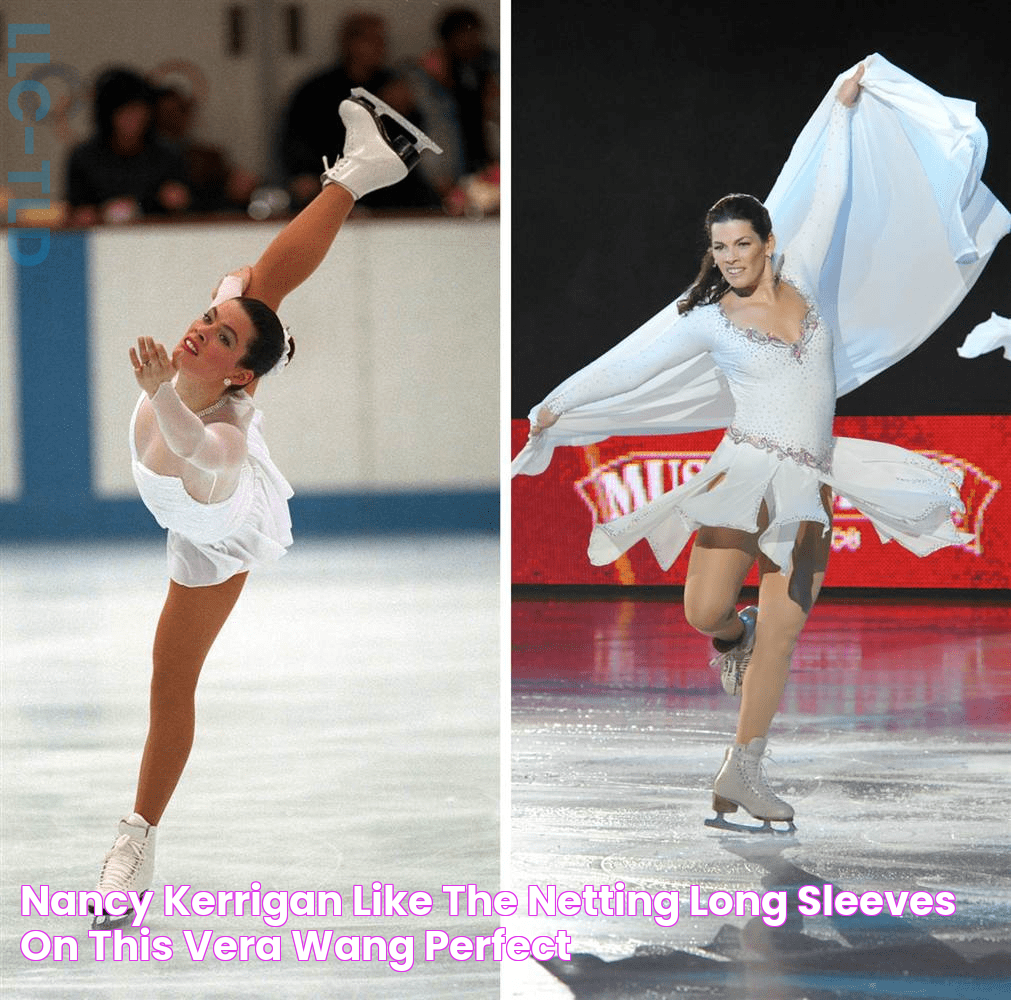 Nancy Kerrigan Like the netting long sleeves on this Vera Wang, perfect