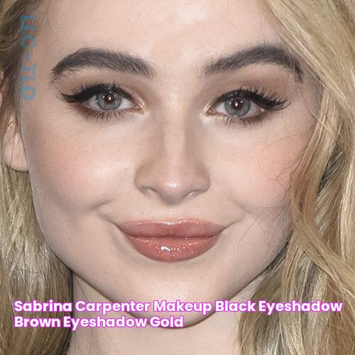 Sabrina Carpenter Makeup Black Eyeshadow, Brown Eyeshadow, Gold