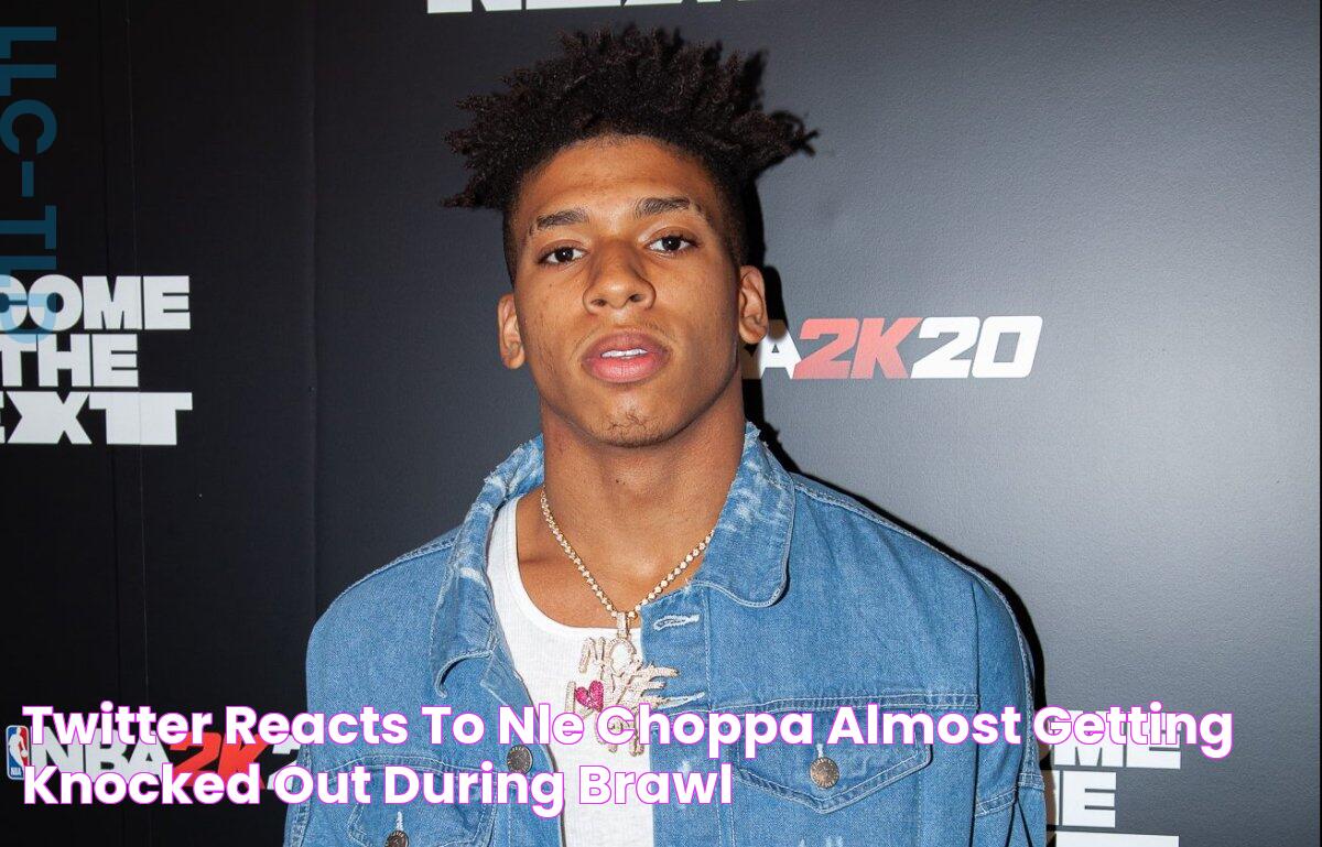 Twitter Reacts To NLE Choppa Almost Getting Knocked Out During Brawl