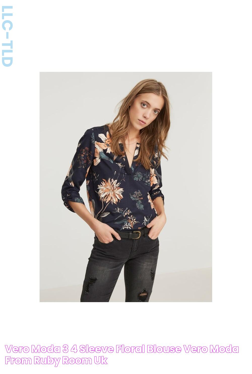 Vero Moda 3/4 Sleeve Floral Blouse Vero Moda from Ruby Room UK