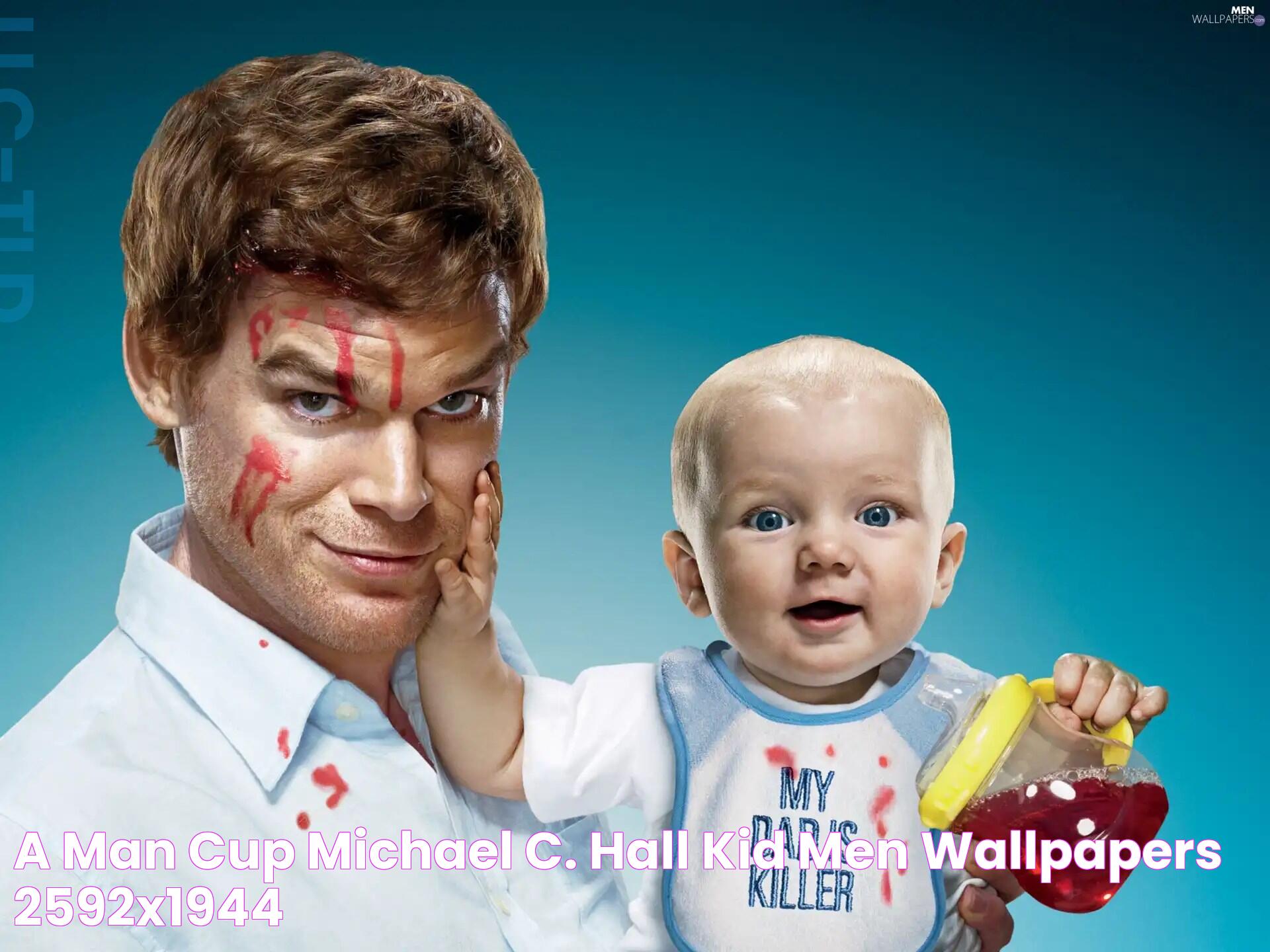 a man, Cup, Michael C. Hall, Kid Men Wallpapers 2592x1944