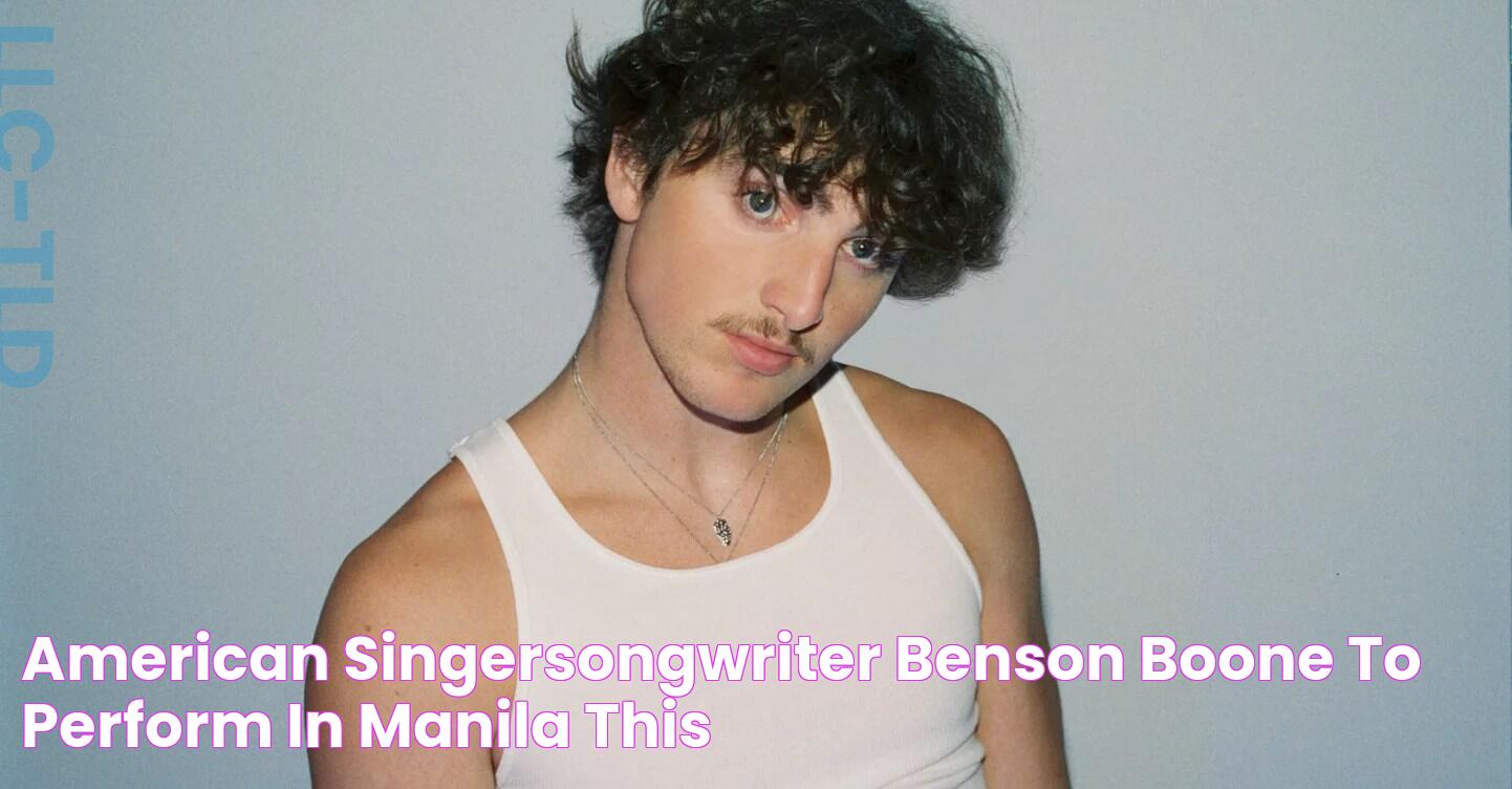 American SingerSongwriter Benson Boone to Perform in Manila This