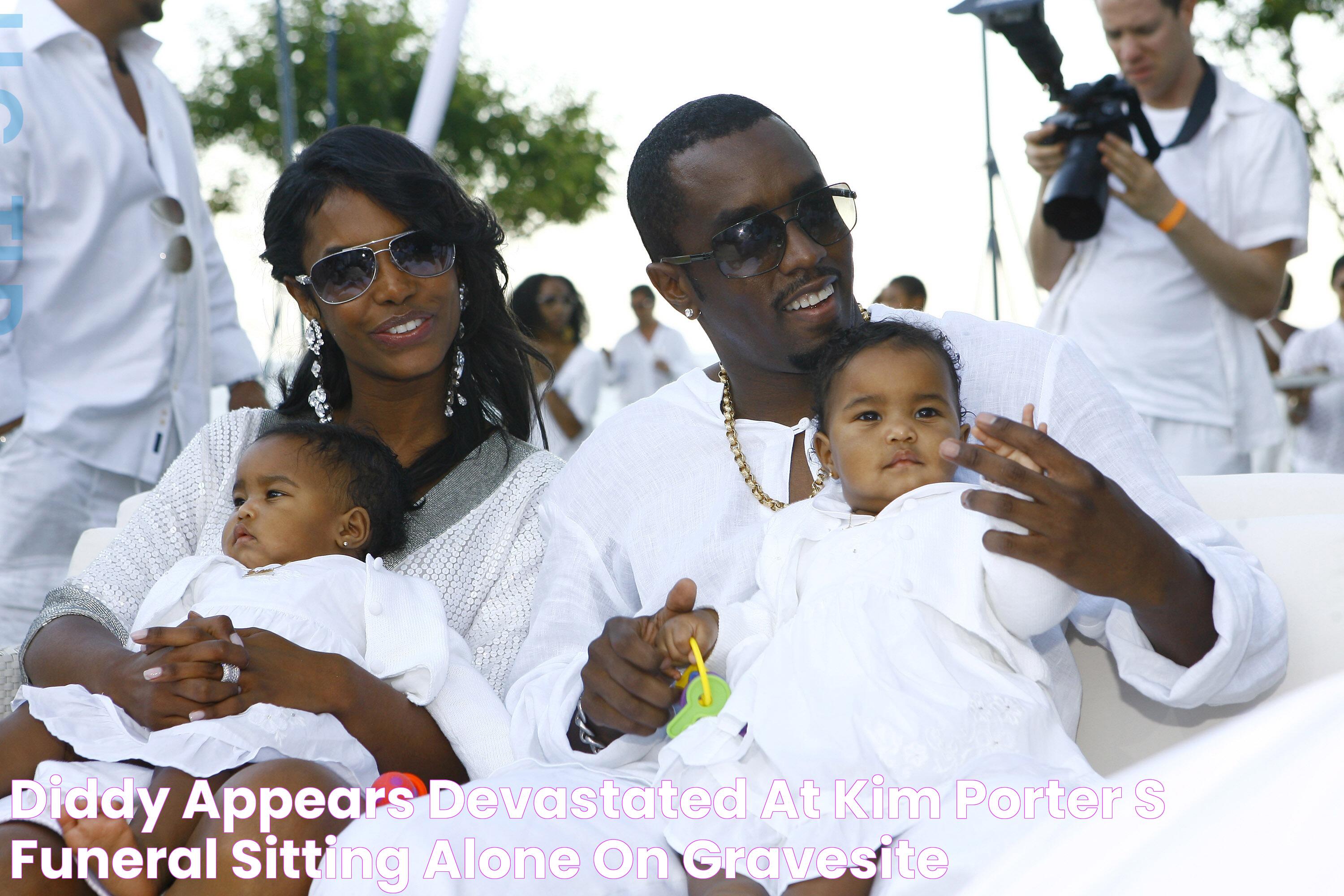 Diddy Appears Devastated At Kim Porter's Funeral Sitting Alone On Gravesite