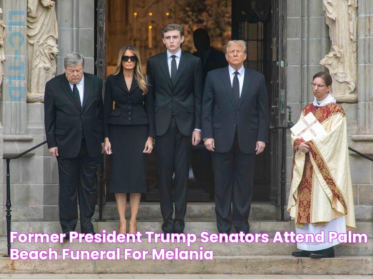 Former President Trump, senators attend Palm Beach funeral for Melania