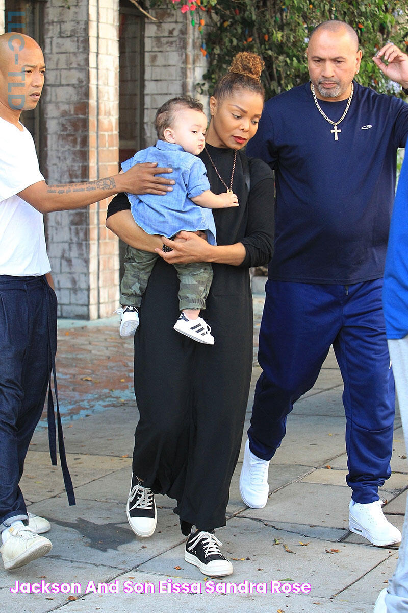 Jackson and son Eissa Sandra Rose