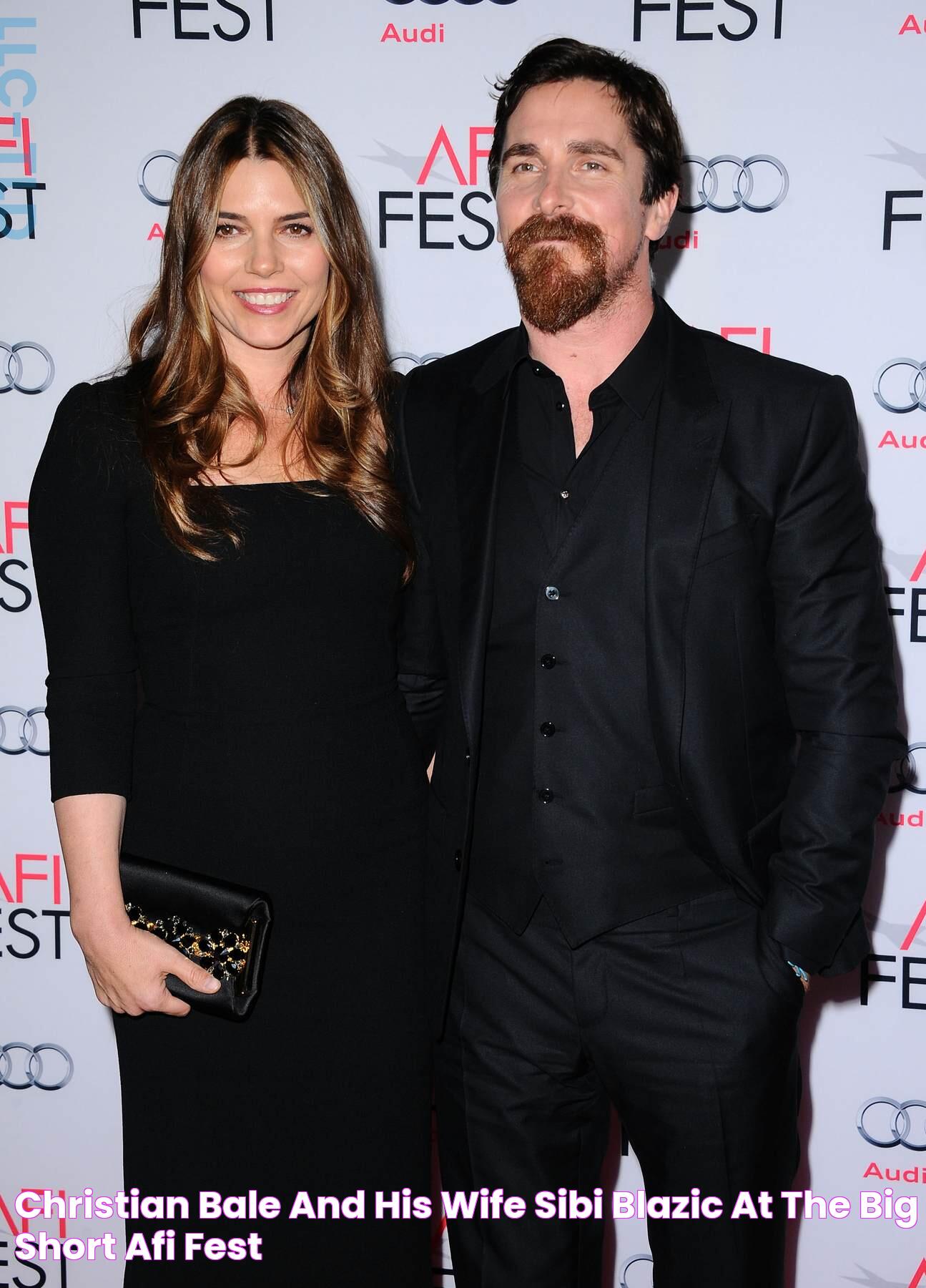 Christian Bale and his wife Sibi Blazic at The Big Short AFI Fest