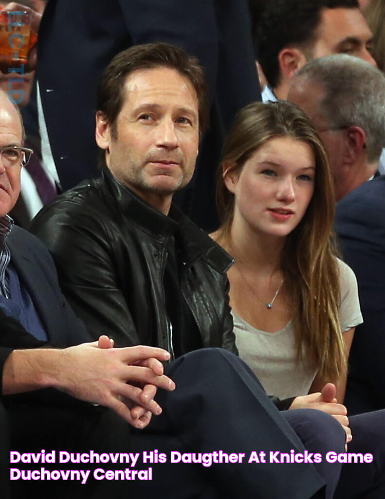 David Duchovny & his daugther at knicks game Duchovny Central