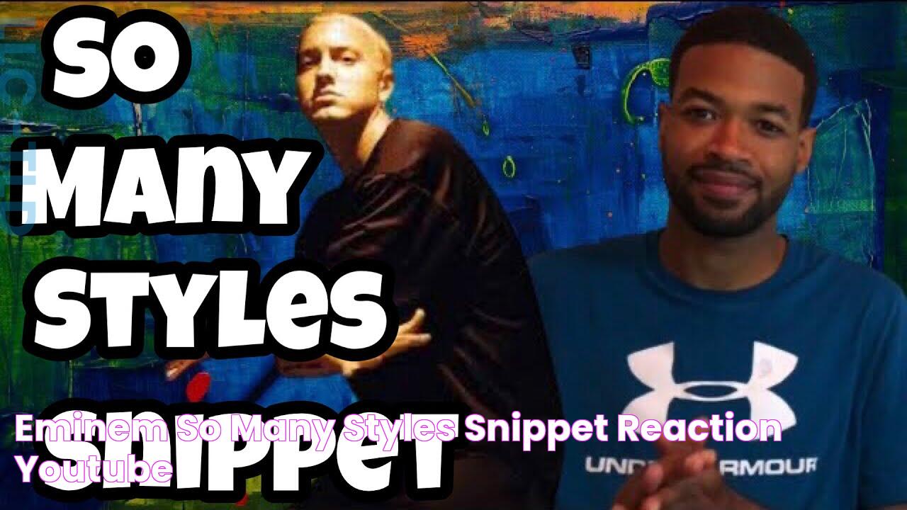 Eminem So Many Styles Snippet Reaction YouTube