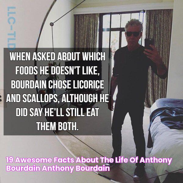 19 Awesome Facts About The Life Of Anthony Bourdain Anthony bourdain