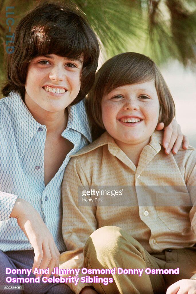 Donny and Jimmy Osmond Donny osmond, Osmond, Celebrity siblings