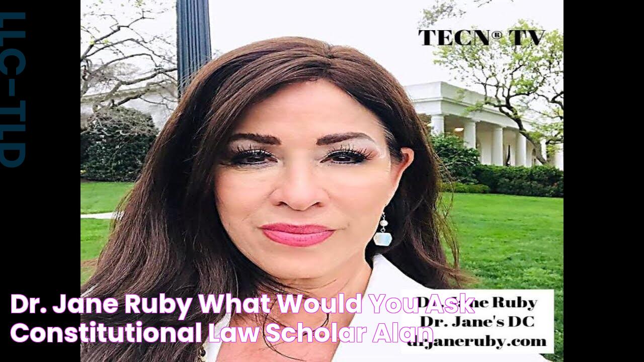 Dr. Jane Ruby What Would You Ask Constitutional Law Scholar Alan