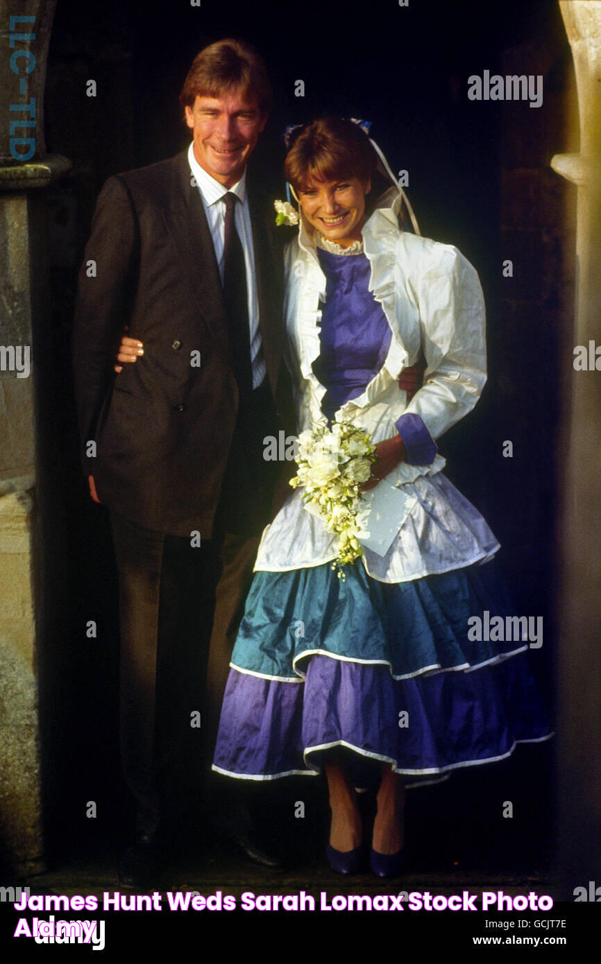 JAMES HUNT WEDS SARAH LOMAX Stock Photo Alamy