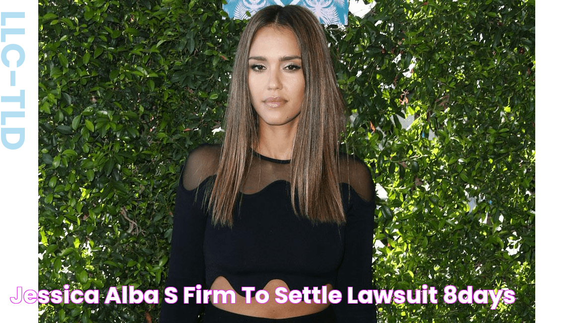 Jessica Alba's firm to settle lawsuit 8days