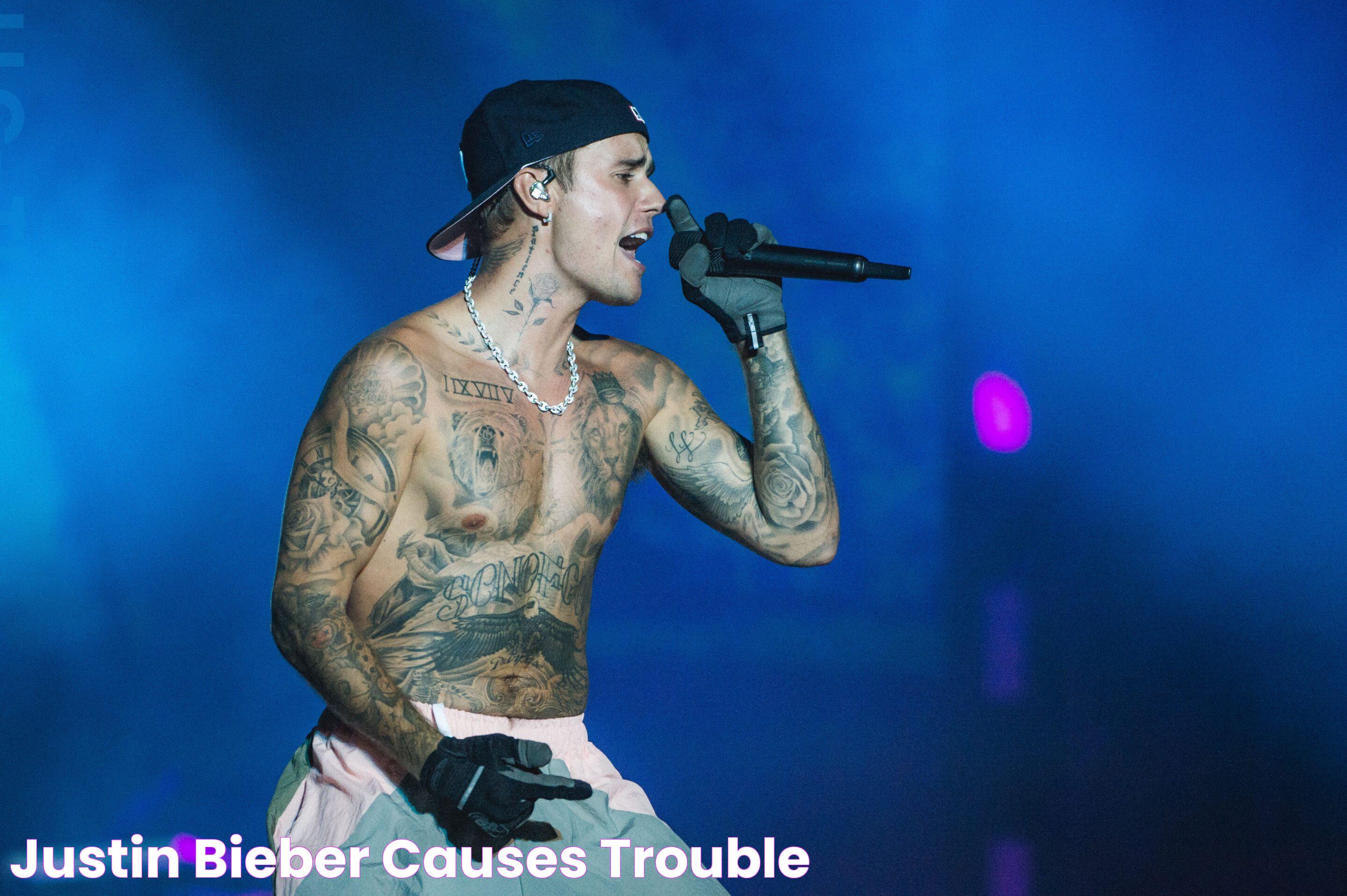 Justin Bieber Causes Trouble