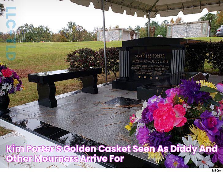 Kim Porter's Golden Casket Seen as Diddy and Other Mourners Arrive for