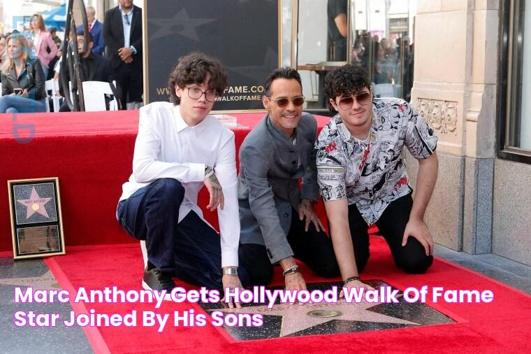 Marc Anthony Gets Hollywood Walk of Fame Star, Joined by His Sons