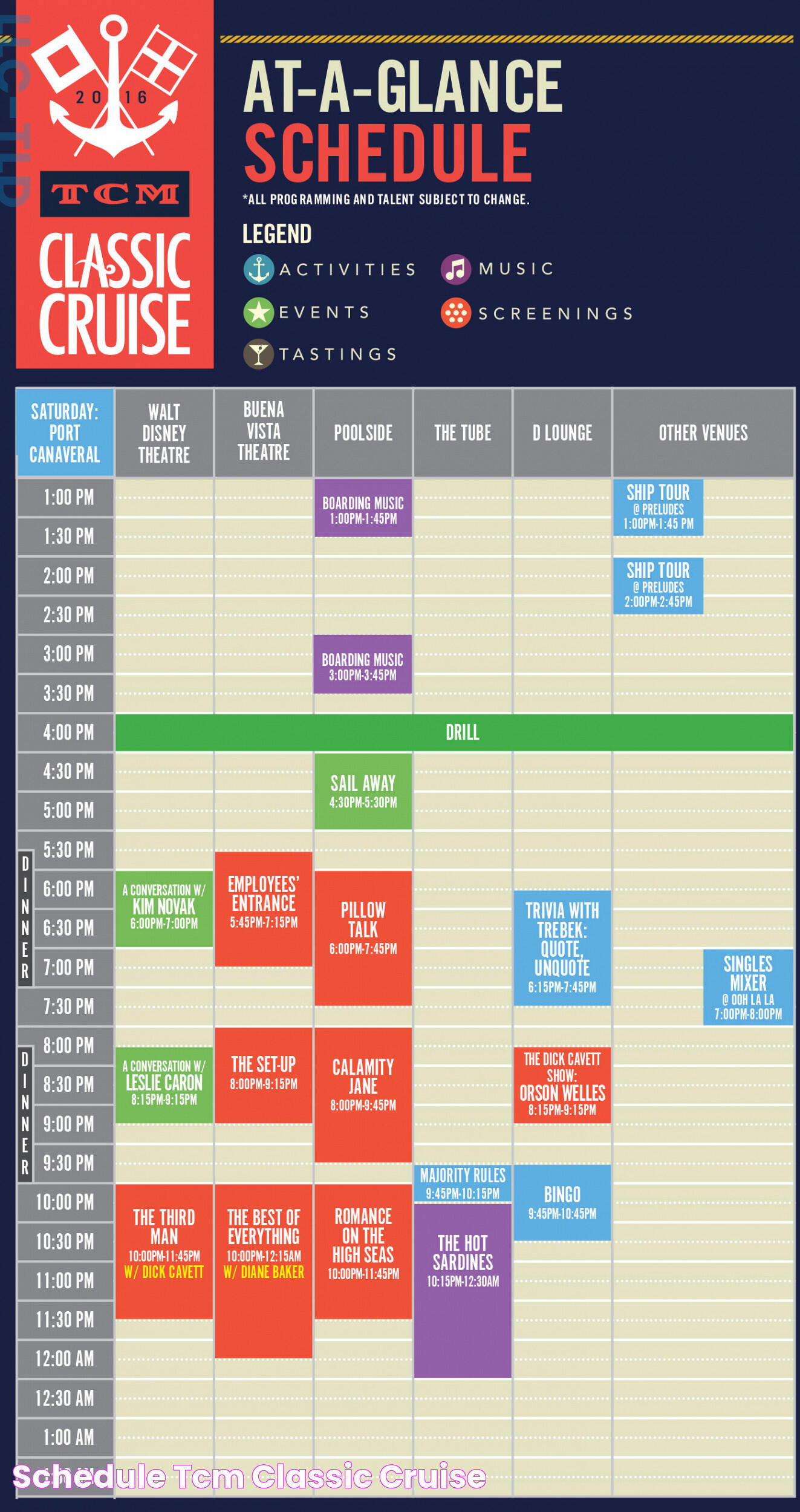 Schedule TCM Classic Cruise