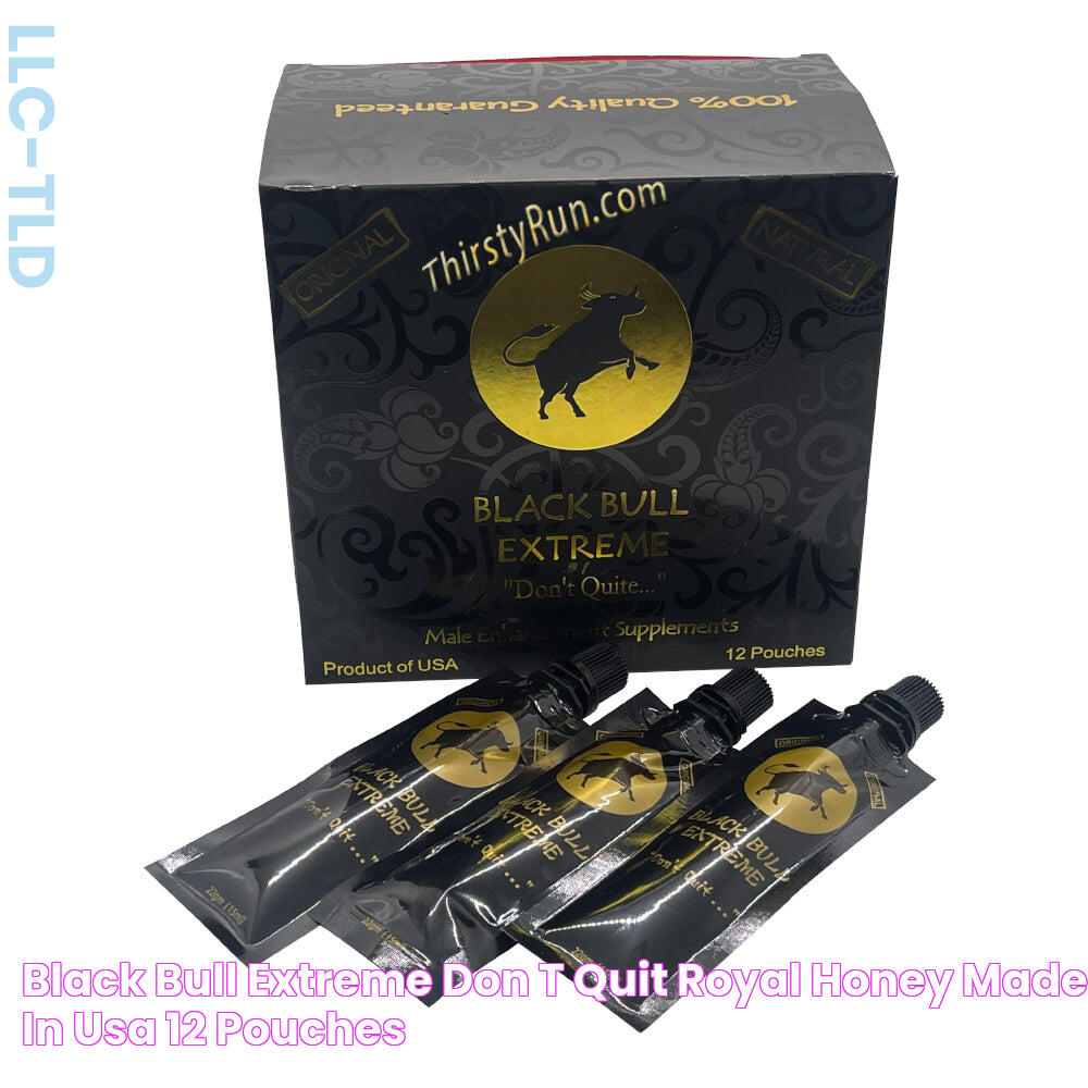 Black Bull Extreme Don't Quit Royal Honey Made in USA (12 Pouches